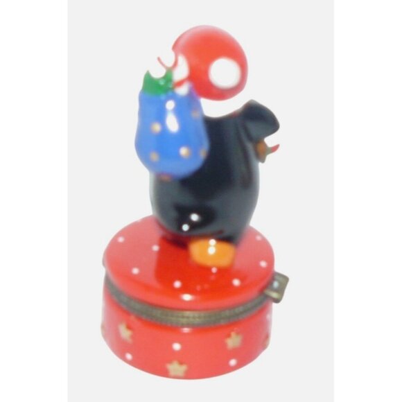 Mingle & Jingle Penguin Trinket Box Christmas Decor w Box Crackle Barrel - Picture 3 of 5